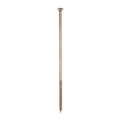 Timco 8.0 x 275mm C2 Clamp-Fix TX Double Countersunk with Ribs Twin-Cut Yellow 80275C2C