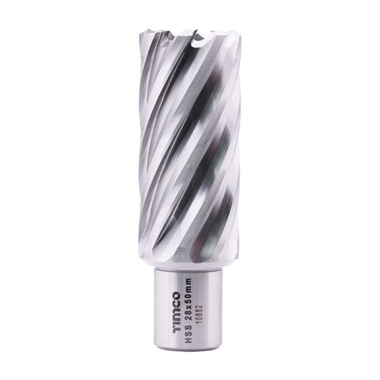 Timco 28 x 50 mm Addax HSS M2 Broaching Cutter Long Titanium-Aluminium Nitride Coating BCL28
