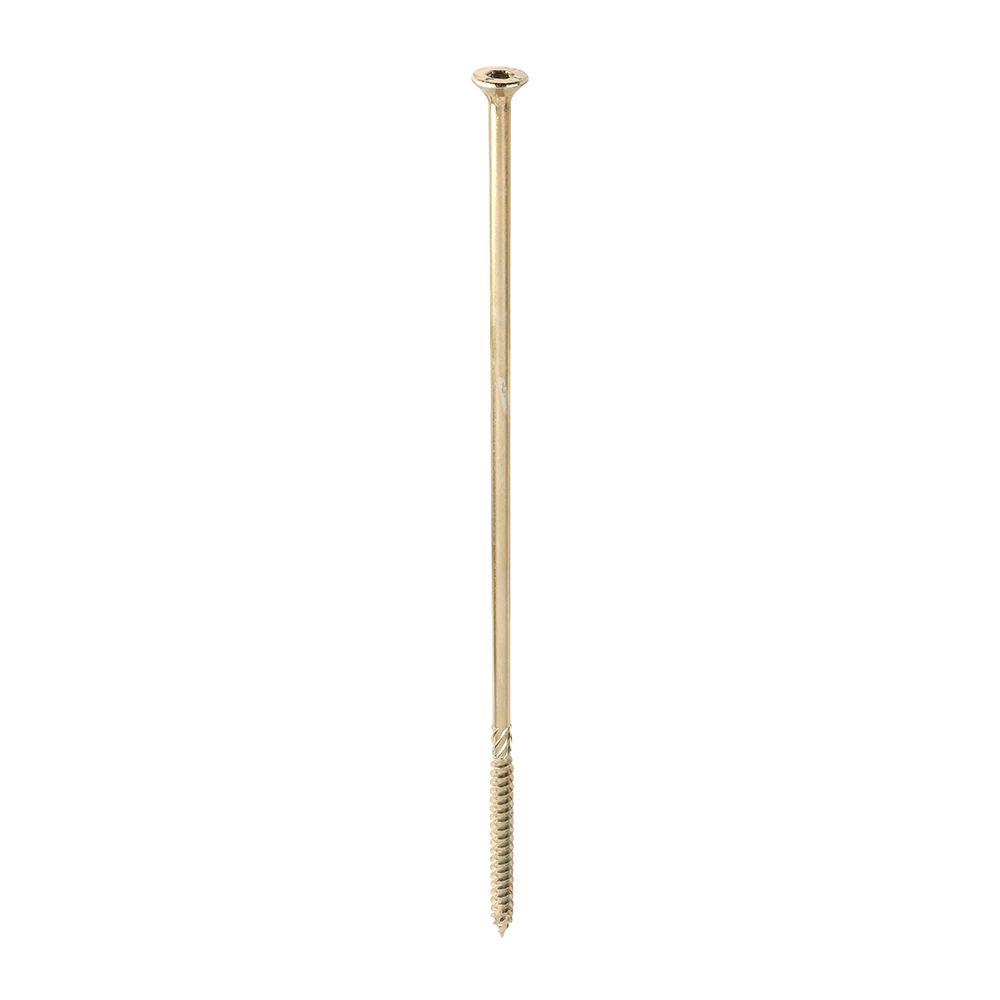 Timco 8.0 x 300mm C2 Clamp-Fix TX Double Countersunk with Ribs Twin-Cut Yellow 80300C2C