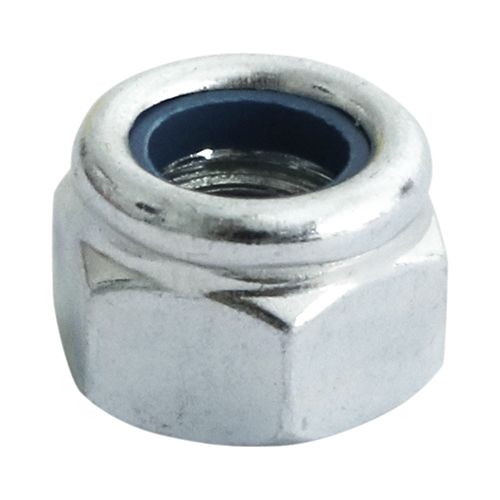 Timco M10 P Nylon Nut DIN 982 BZP Zink Plated (4/Tim Pack) 10NPP