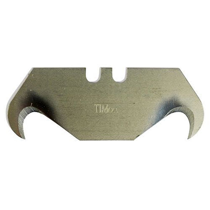 Timco 51 x 19 x 0.6mm Hooked Utility Knife Blade 2" 10 Piece HBDISP