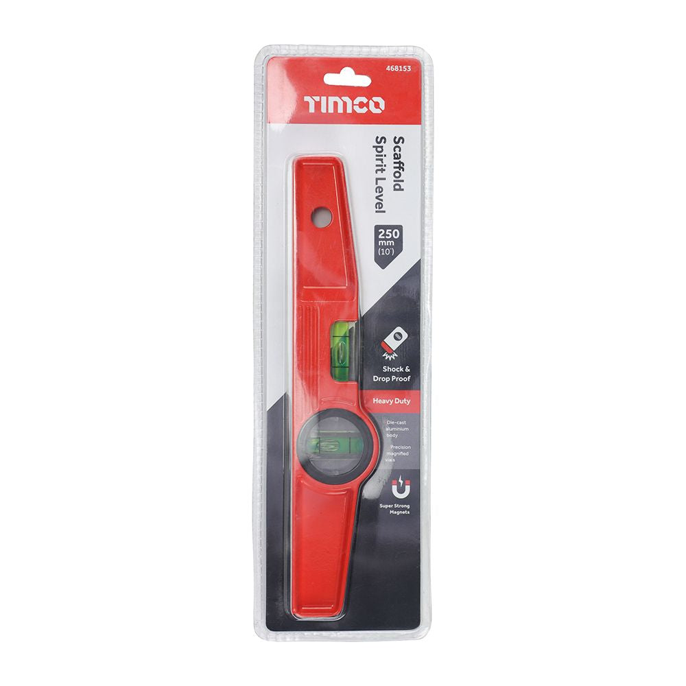 Timco 250mm Scaffold Spirit Rare Earth Magnets Level 468153