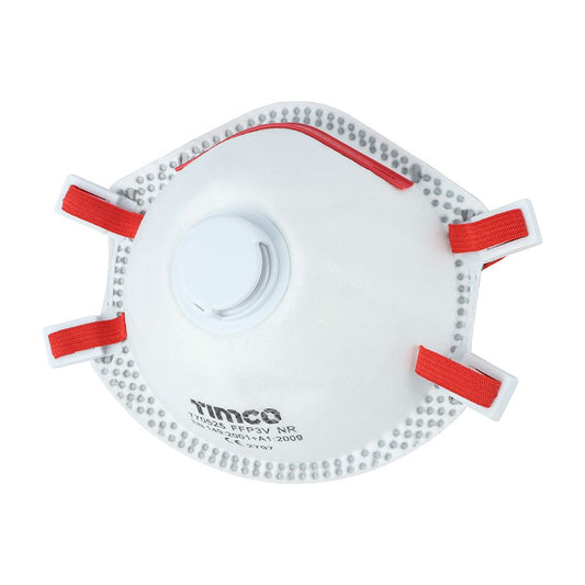 Timco One Size FFP3 Moulded Masks with Valve Adjustable latex 770120
