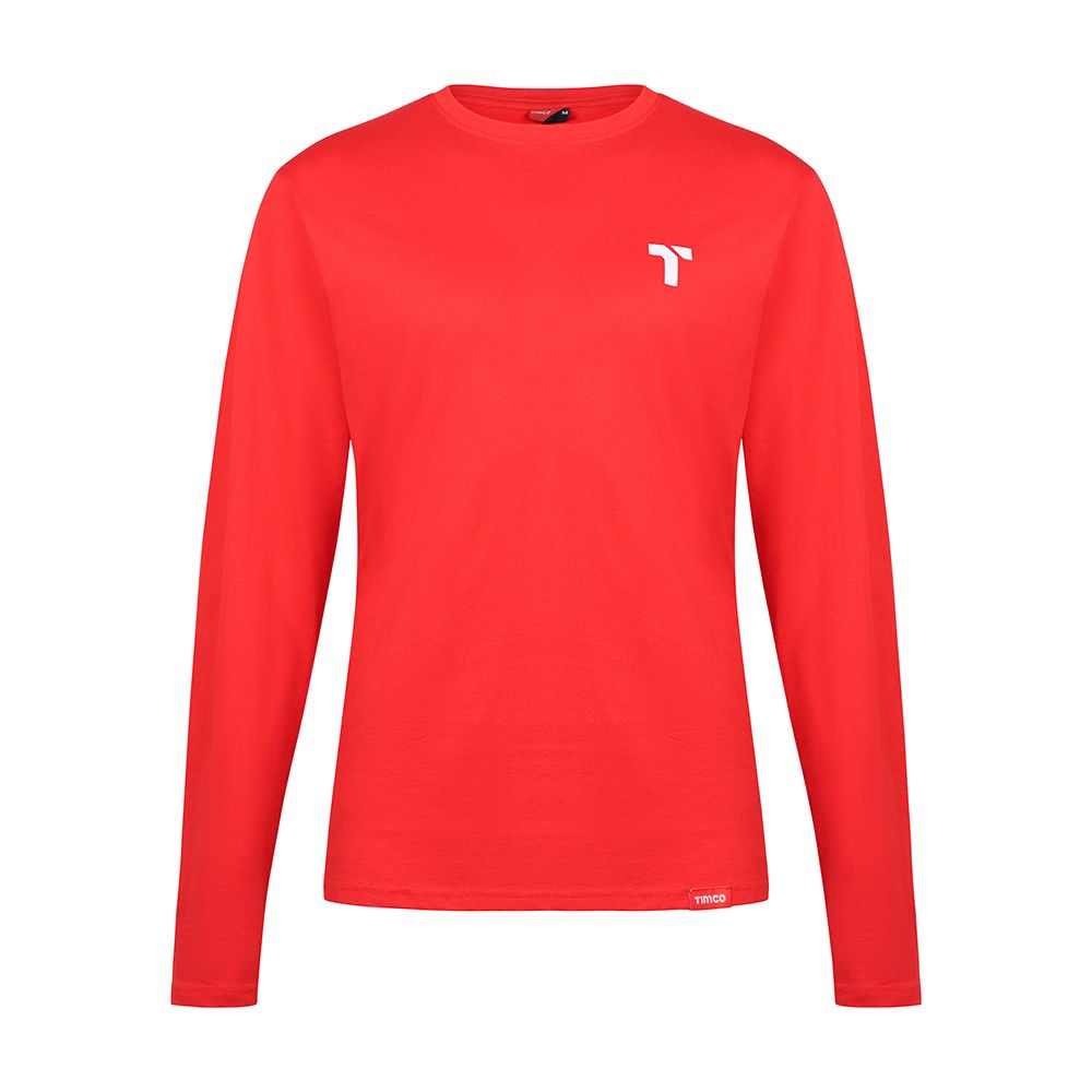 Timco Long Sleeve Trade T-Shirt Classic fit Medium Red LSTTMIXM