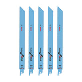 Bosch 225mm Sabre Saw Blades for Metal Long Life Fast Cut S1122BF Pack of 5