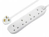 Masterplug Extension Lead 240V 4-Gang 13A White 5m MSTBFG5