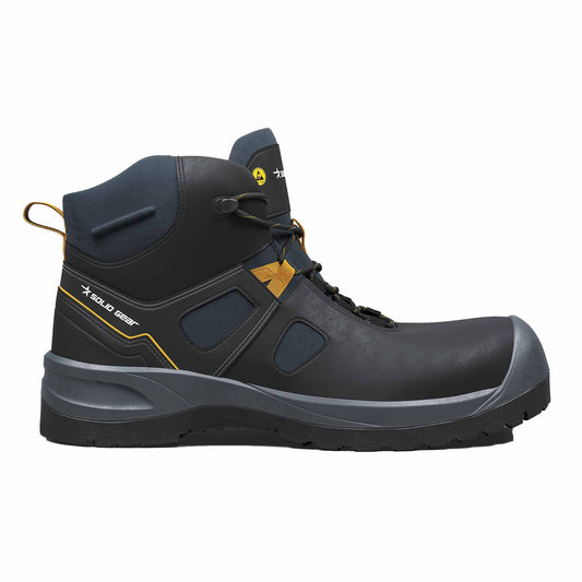 Snickers Solid Gear work shoes Essence Mid S3S black, size 43 UK 9
