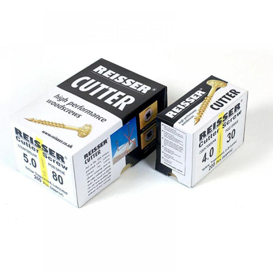 Reisser 8200S220350254 Cutter Csk Pozi Yellow Woodscrew 3.5 X 25Mm Cp (Box Of 200)